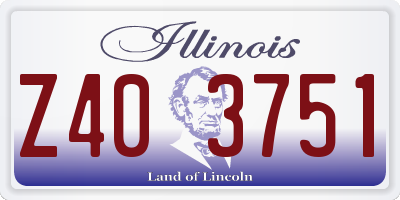 IL license plate Z403751