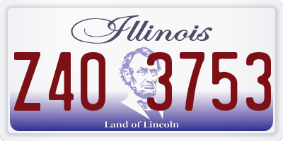 IL license plate Z403753