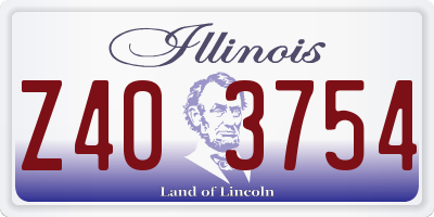 IL license plate Z403754