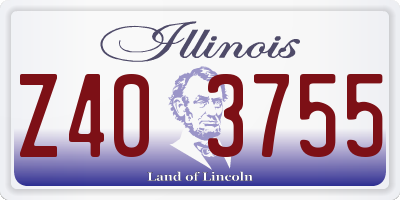 IL license plate Z403755
