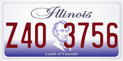 IL license plate Z403756