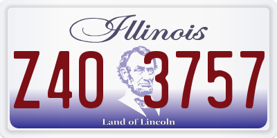 IL license plate Z403757