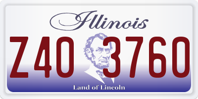 IL license plate Z403760