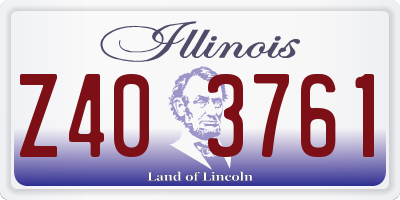 IL license plate Z403761