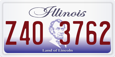 IL license plate Z403762