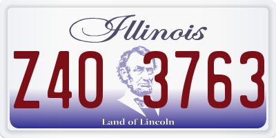 IL license plate Z403763