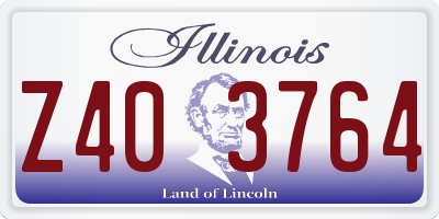 IL license plate Z403764