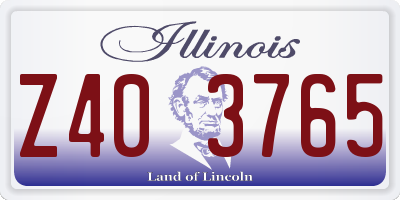 IL license plate Z403765