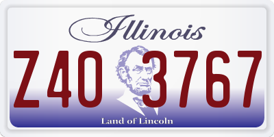 IL license plate Z403767