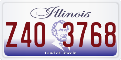 IL license plate Z403768