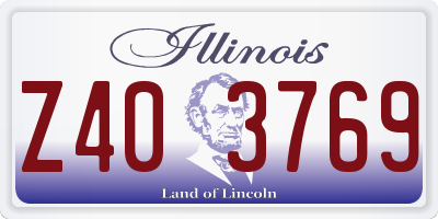 IL license plate Z403769