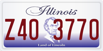 IL license plate Z403770