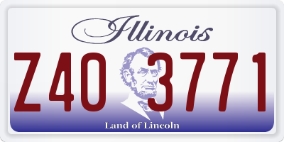 IL license plate Z403771