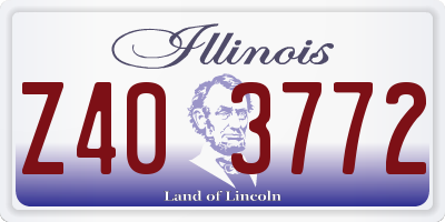 IL license plate Z403772