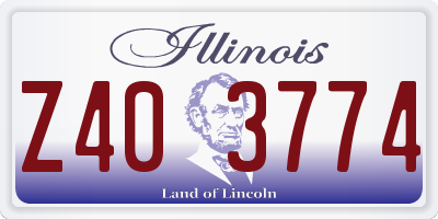 IL license plate Z403774