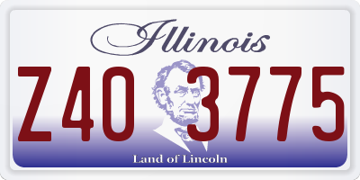 IL license plate Z403775