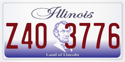 IL license plate Z403776