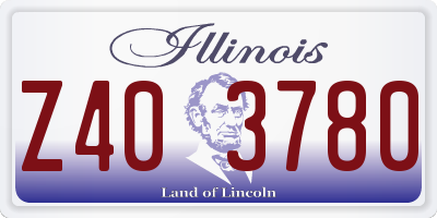 IL license plate Z403780