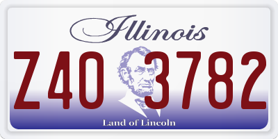 IL license plate Z403782