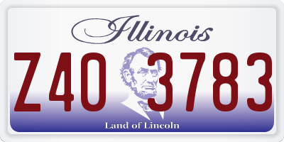 IL license plate Z403783