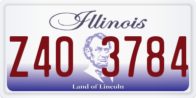 IL license plate Z403784