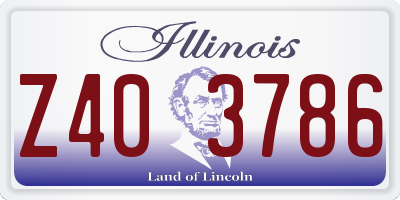 IL license plate Z403786
