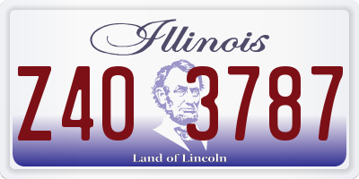 IL license plate Z403787