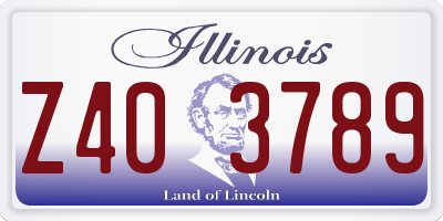 IL license plate Z403789