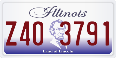 IL license plate Z403791