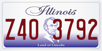 IL license plate Z403792