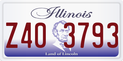 IL license plate Z403793