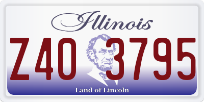 IL license plate Z403795