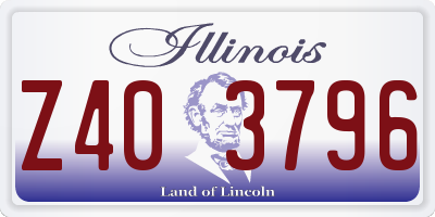 IL license plate Z403796