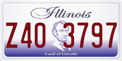 IL license plate Z403797