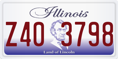 IL license plate Z403798