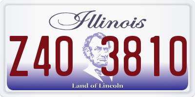 IL license plate Z403810