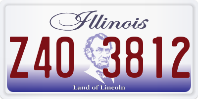 IL license plate Z403812