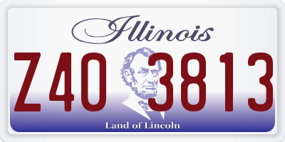 IL license plate Z403813