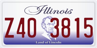 IL license plate Z403815