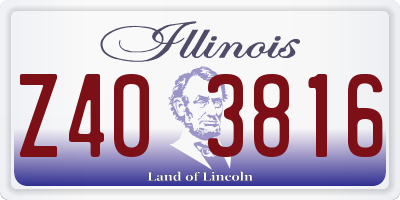 IL license plate Z403816