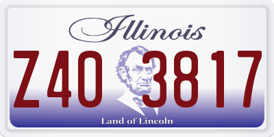 IL license plate Z403817