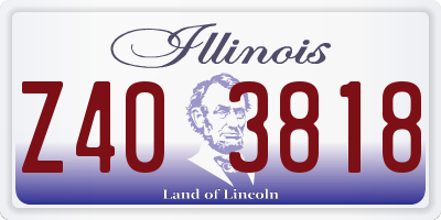 IL license plate Z403818
