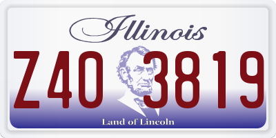 IL license plate Z403819