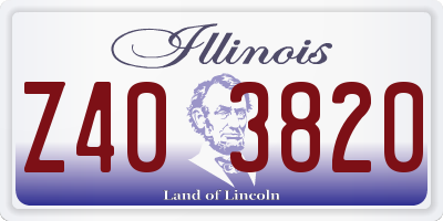 IL license plate Z403820