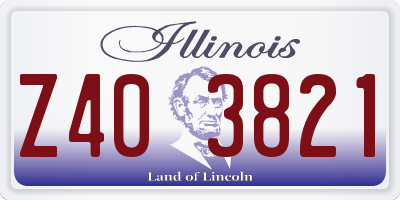IL license plate Z403821