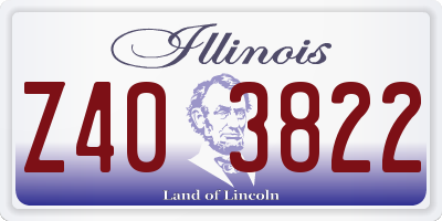 IL license plate Z403822