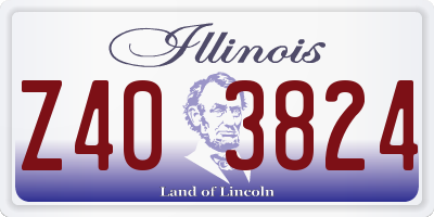 IL license plate Z403824
