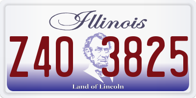 IL license plate Z403825