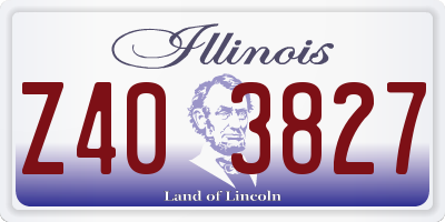 IL license plate Z403827