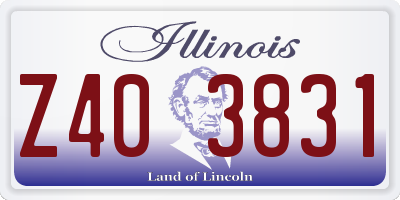 IL license plate Z403831